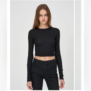 Cotton Citizen Verona Crop Shirt | Black XS
